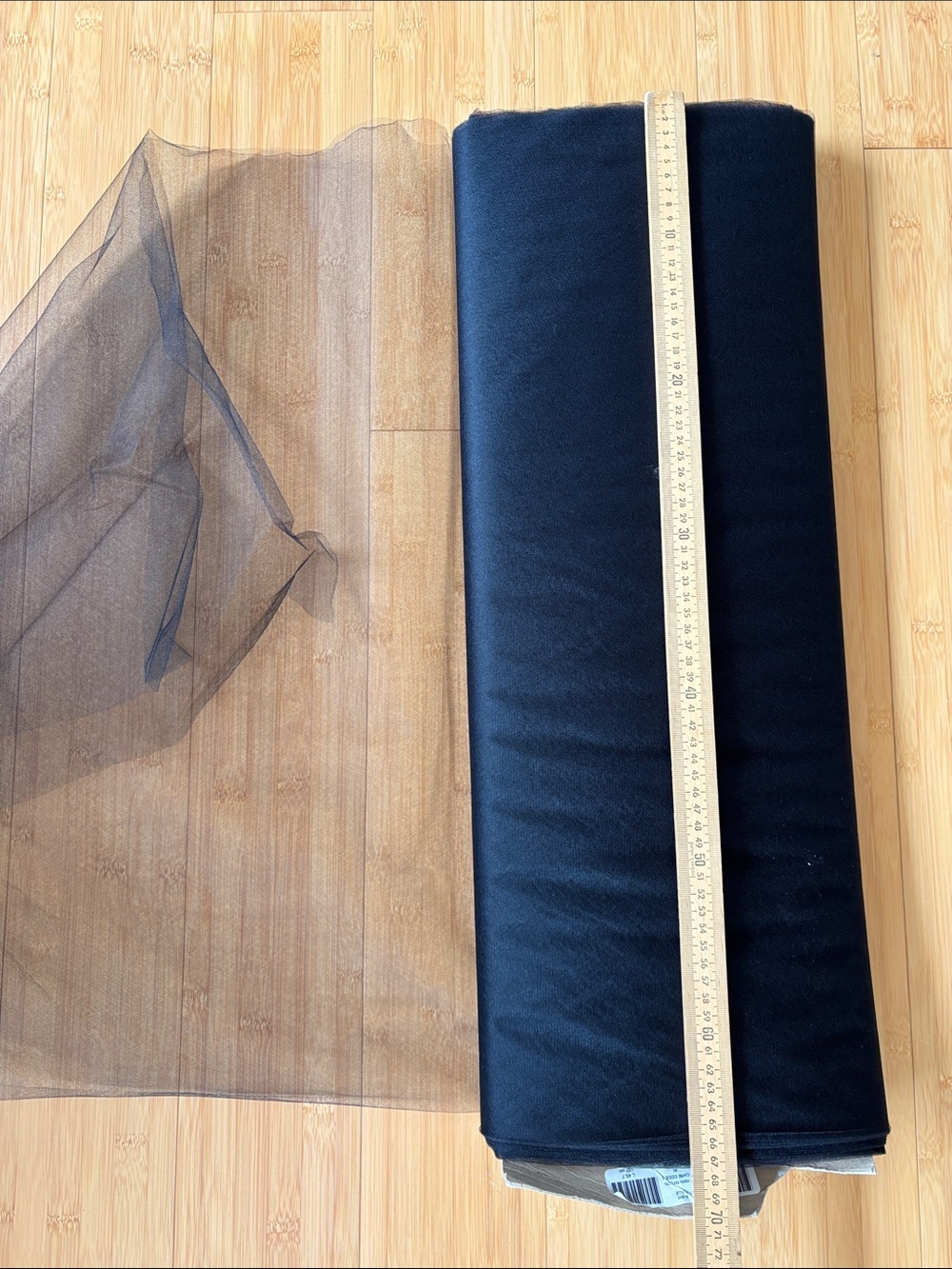 25 m black tulle